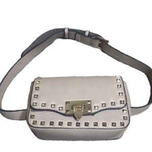 Studded Light Beige Crossbody Bag